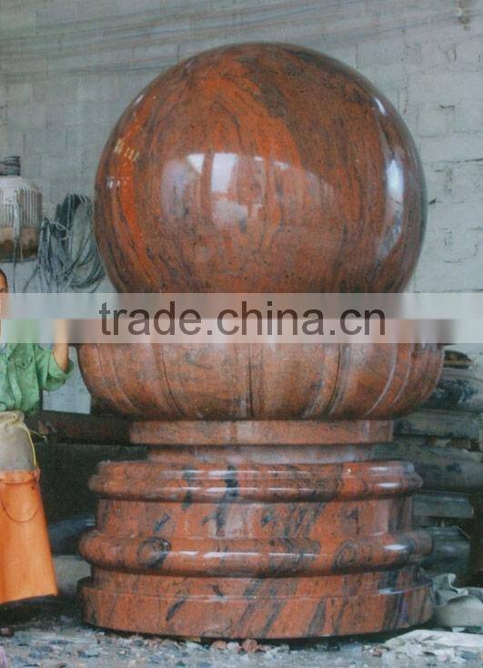 Outdoor stone ball water fountain