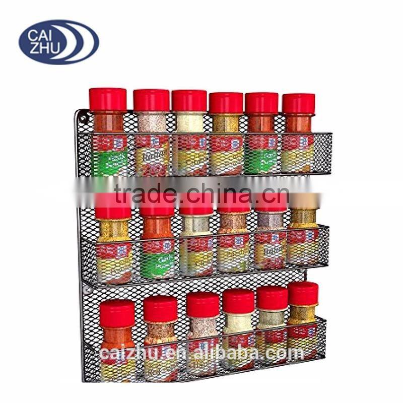 Country Rustic Wire Style Great Storage for Pantry Cabinet Spice Rack Organizer