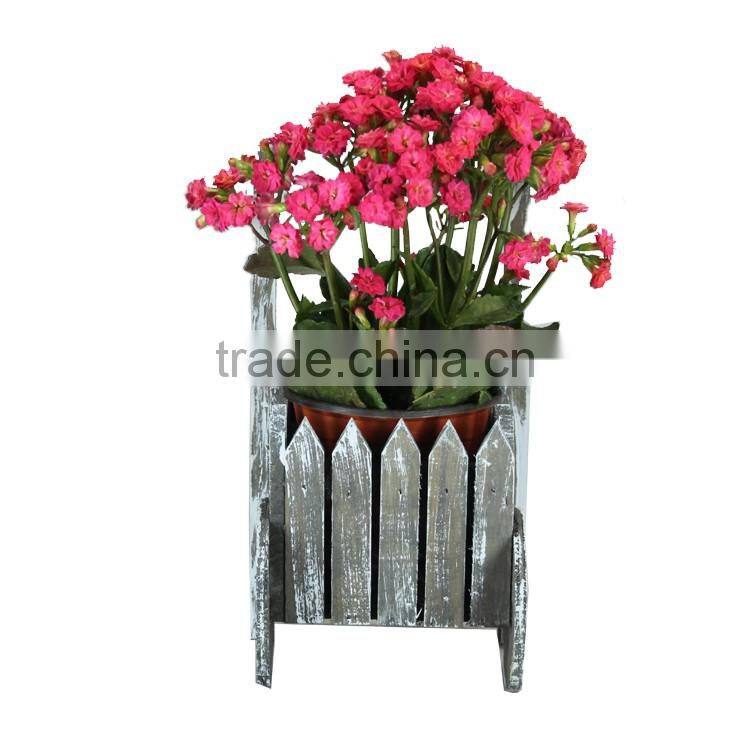 Modern Wood Design Planter Box, Small Succulent Plant Cactus Container Pot