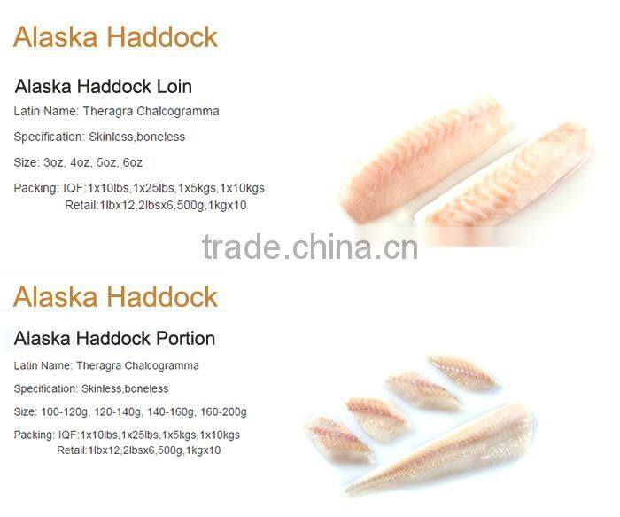 Seafood Export Wholesale iqf haddock fillets
