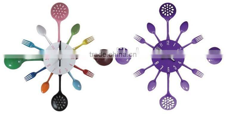 Hot Selling Household Creative Cutlery Metal Wall Clock