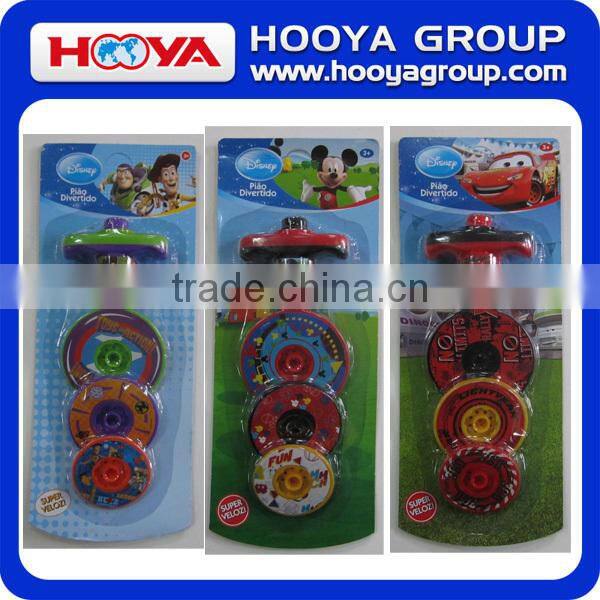 spinning top plastic 3pcs in 1