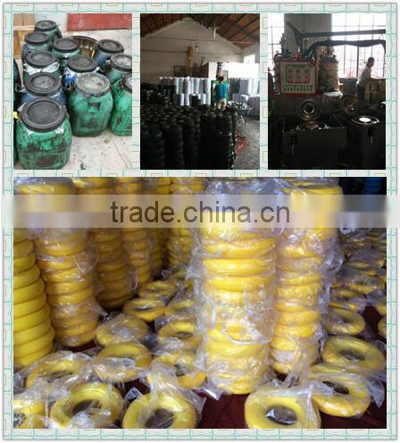 Steel hub small PU wheel 4.10 350-4 tyre