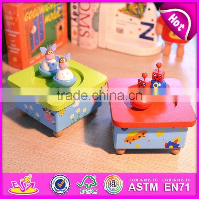 Customize promotion gift baby wooden music box movements W07B025-S