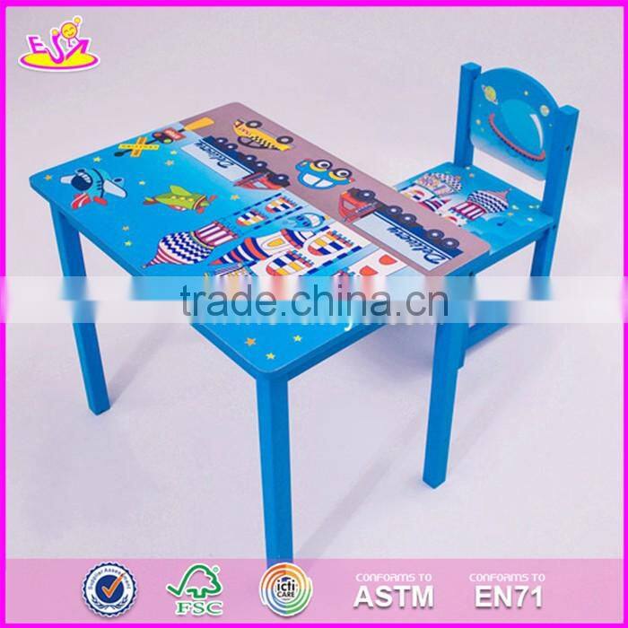 2017 New design home / school / pink wooden girls table and chairs W08G197