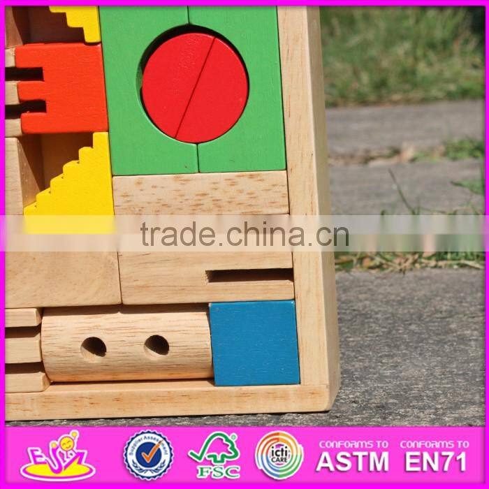 2016 Best sale 40 pieces funny wooden building blocks for kids W13A114