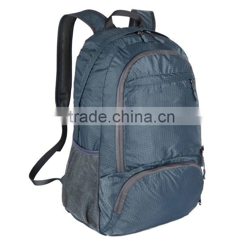 2015 New Design Fashion Light weight Fold Up Promotional Waterproof Foldable Backpack