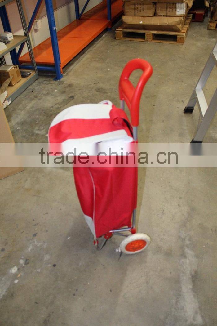 Household Essentials Rolling Shopping Cart with Royal Blue Bag