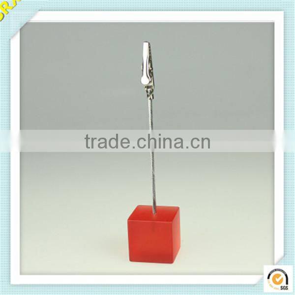 DIY newly cube note holder plastic memo clip/OEM clear plastic memo clip holder factory