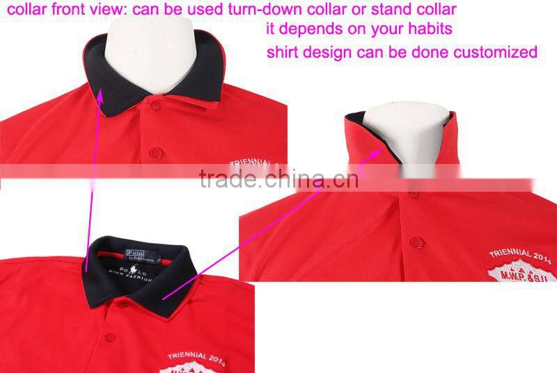 Customized Fabric Embroidery or Printed Brand Name Short Sleeves Custom Sports Polo Tee Shirt