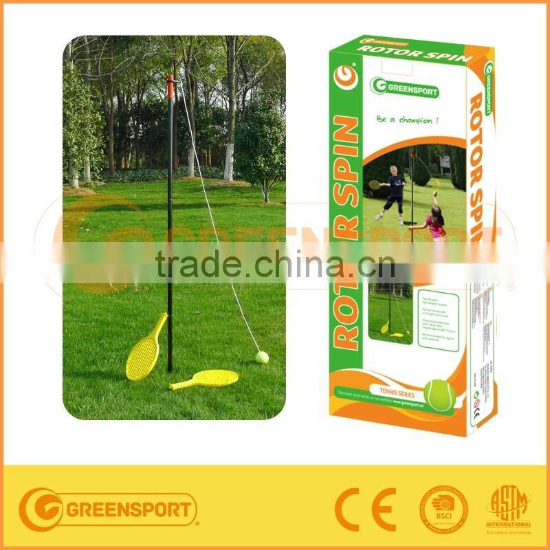 The tennis training and leisure sporting equipment with ball and racket