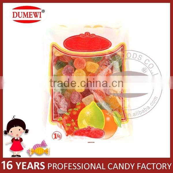 Assorted Fruit Flavored Gummy Candy Soft Jelly Candy