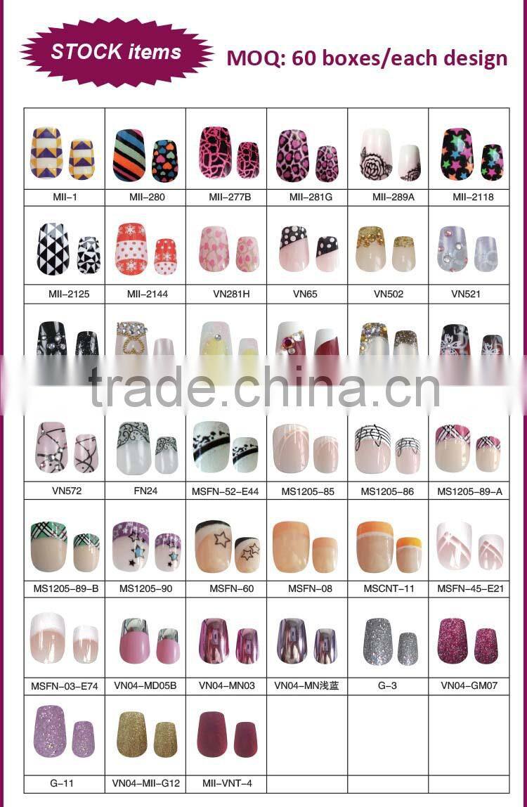 2016 cheapest promotion designed nail tips