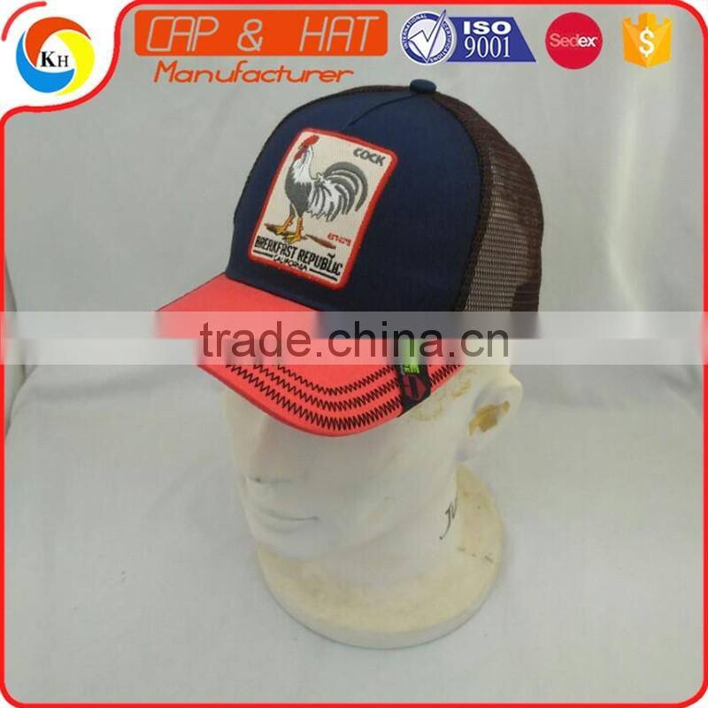 Custom Deisgn Breathable Mesh Cap Embroidery Patch Trucker Hat