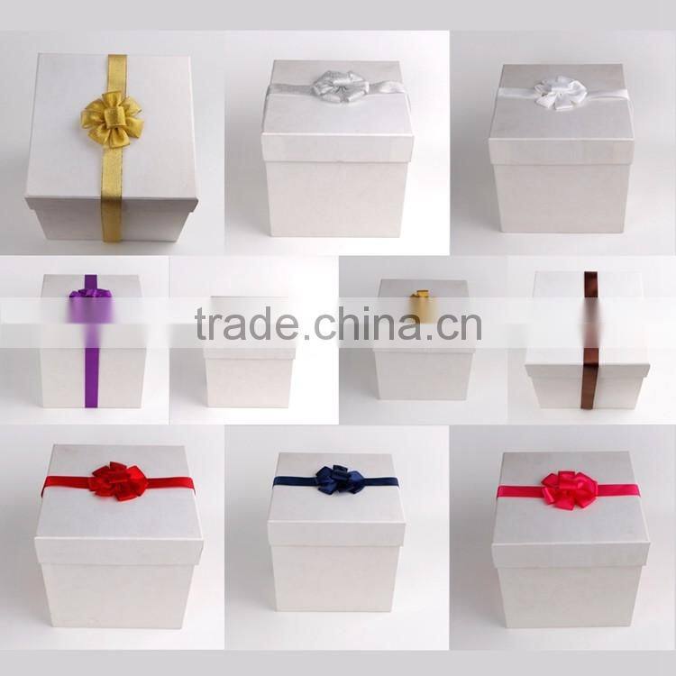 Christmas gift wrapping colorful satin ribbon bow with elastic loop