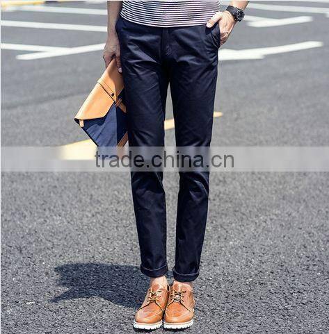 high quality fashion slim cut casual pants men wholesale new sofe cotton pants