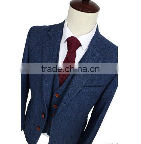 2016 Gentleman Style Custom Made Men Suits Tailor Suit Blazer 3 Piece (Jacket+Pants+Vest)