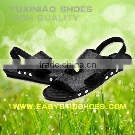 2015 new model style fashion stylish DIY cattle hide genuine leather men sandals slippers shoes, diy shoes on the beach adults