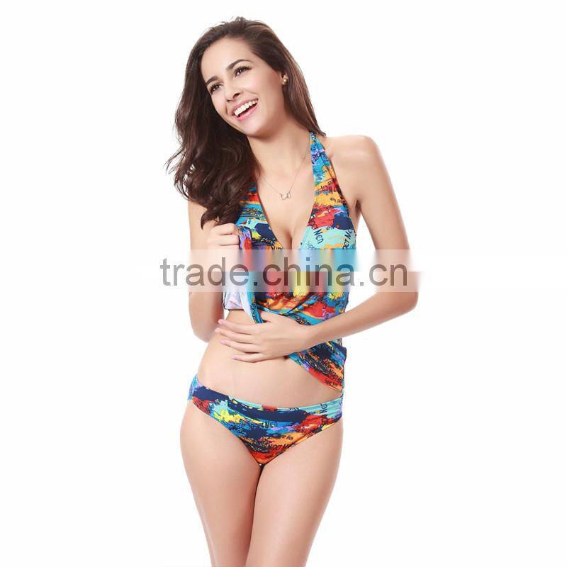 China supplier two piece swimming suits for girls