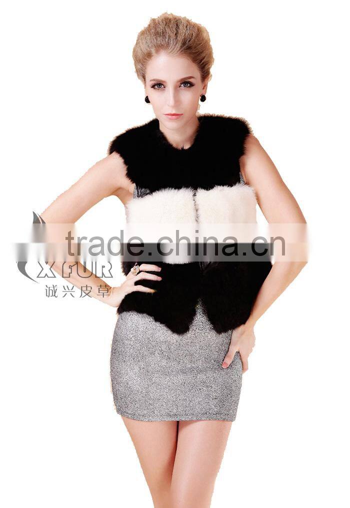 CX-G-B-115C European Fashion Genuine Fox Fur Vest