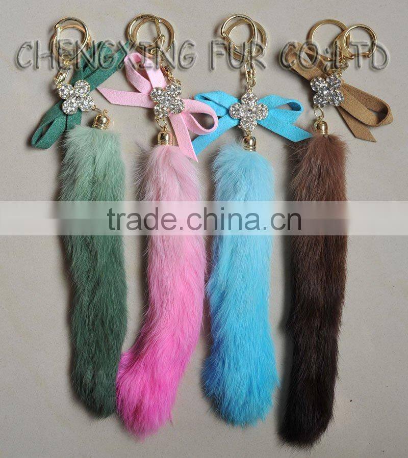 CX-R-40B Dip Dyeing Rabbit Fur Keyring