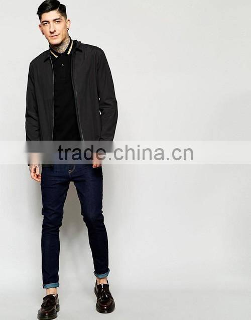High quality casual fit men black pique polo shirt manufacturer in China