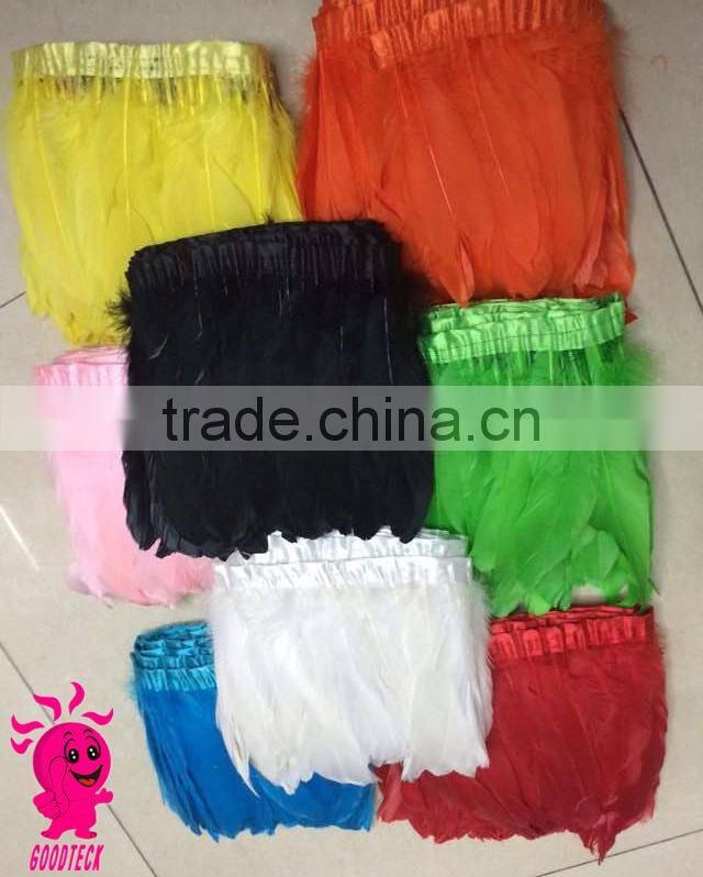 Wholesale multicolor decotation goose feather for party and wedding,15-20cm