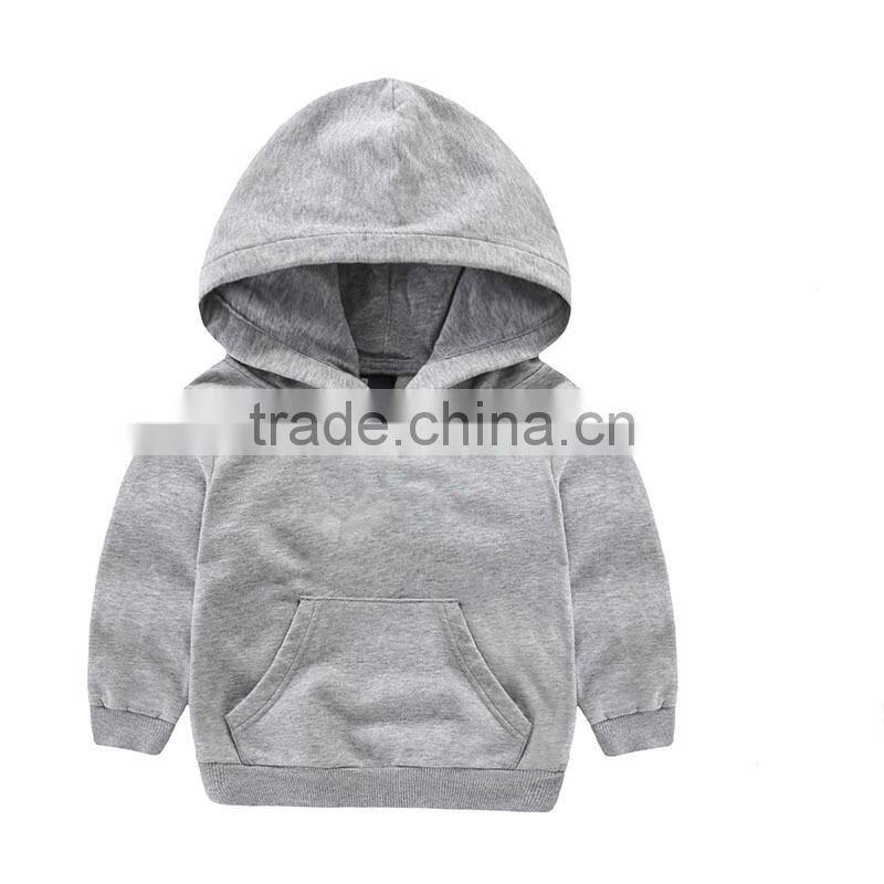 Wholesale OEM Fancy Custom Design Baby Cotton Long Sleeve Pullover Children Plain Hoodies For Kids