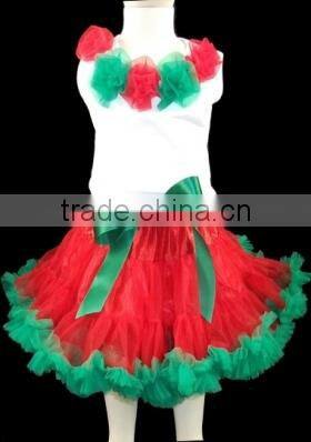 wholesale nylon chiffon Christmas pettiskirt tutu