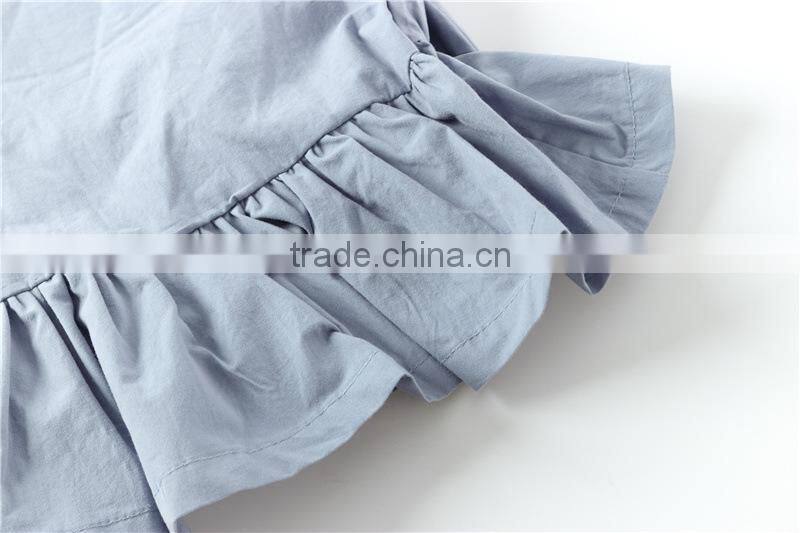 Instagram Design Sleeveless Bowtie Singlet Woven Cotton Fabric Baby Clothes