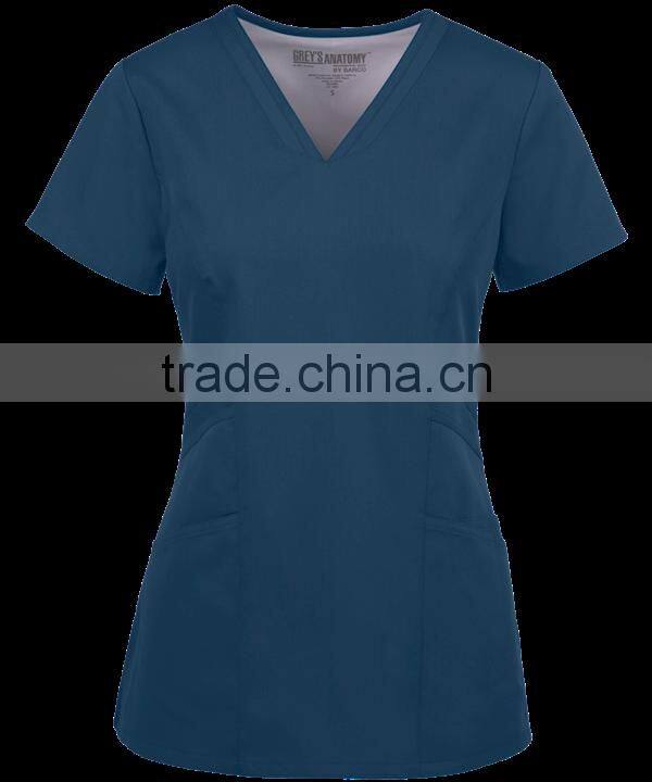 Custom Hot Sale Medical Uniforms V-neck Scrub Tops