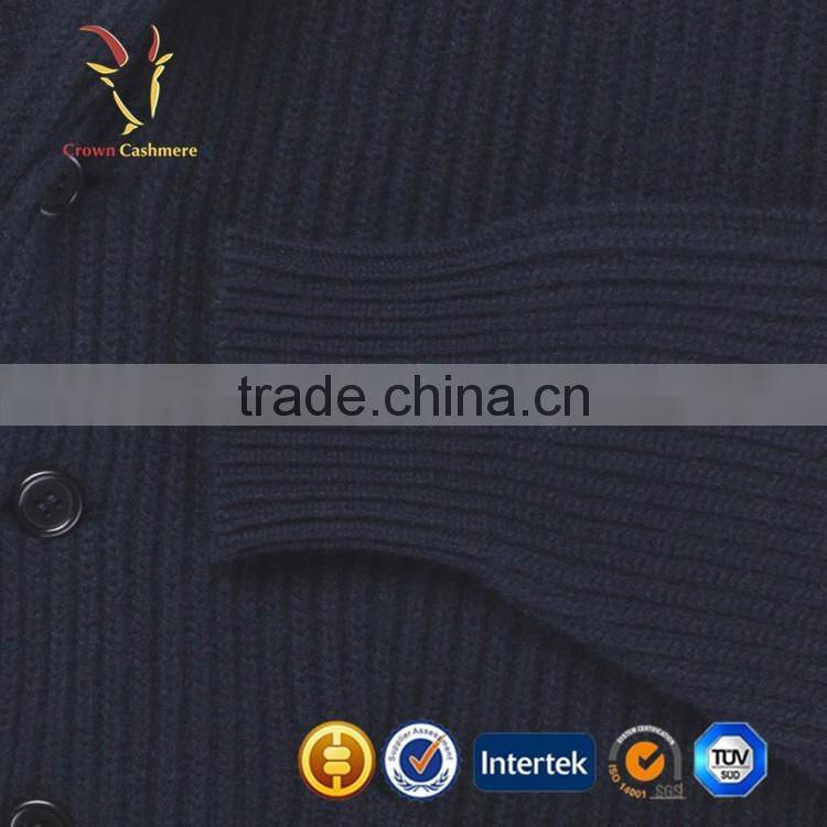 Blended Cashmere Mens Wool Casual Cardigan