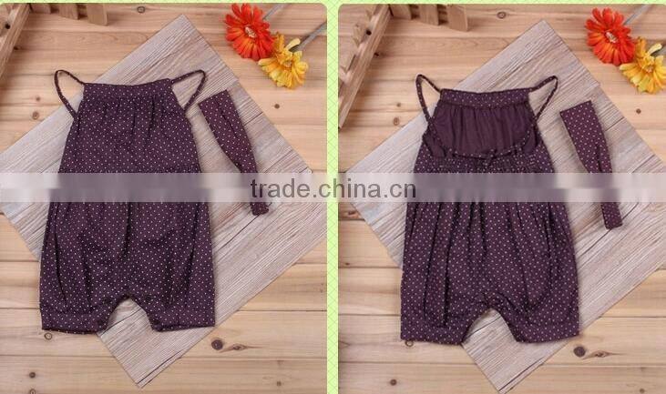 2017 Baby Girl Brown1 Year Old Clothes Rompers with Headband