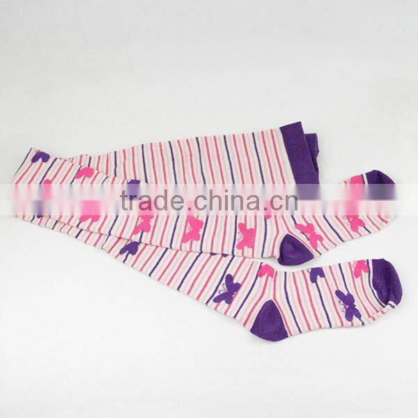 Young Girl Panthose Bright Tights Long Socks Strip