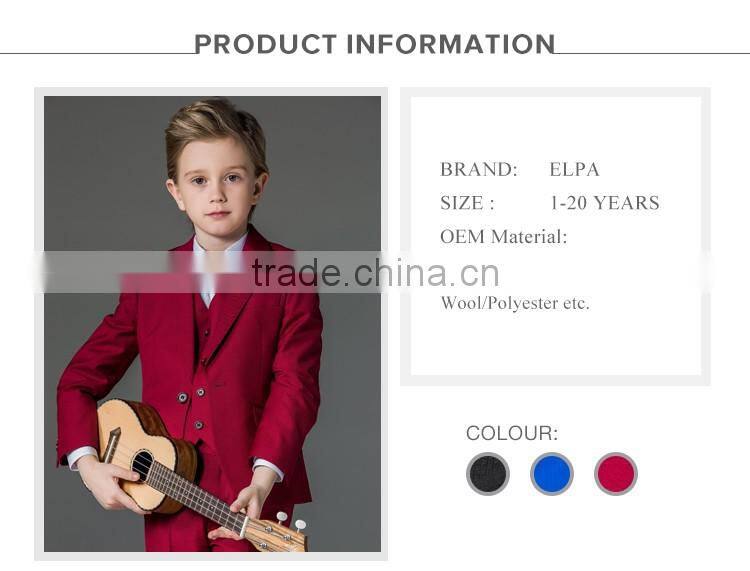 ELPA designer 3 piece kids wedding suits red wholesale kids suits for boys