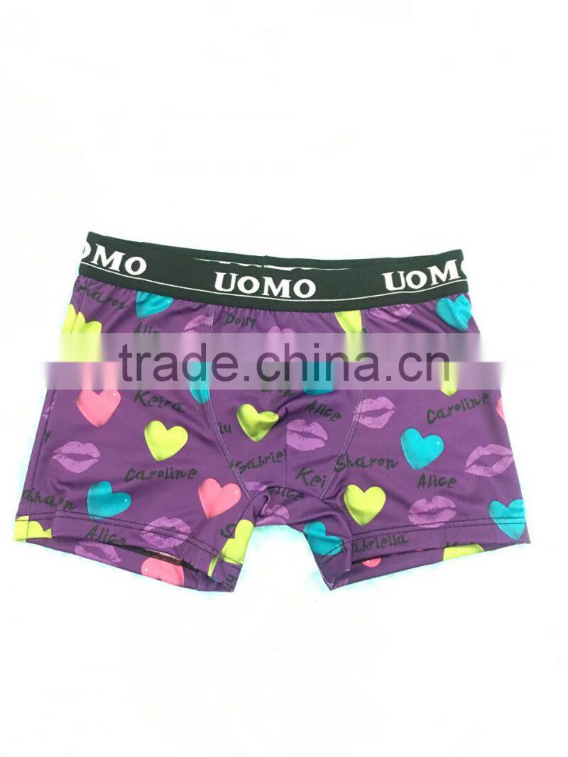 All Over Printing briefs Polyester Fabric Boxer ManUnderwear Factory