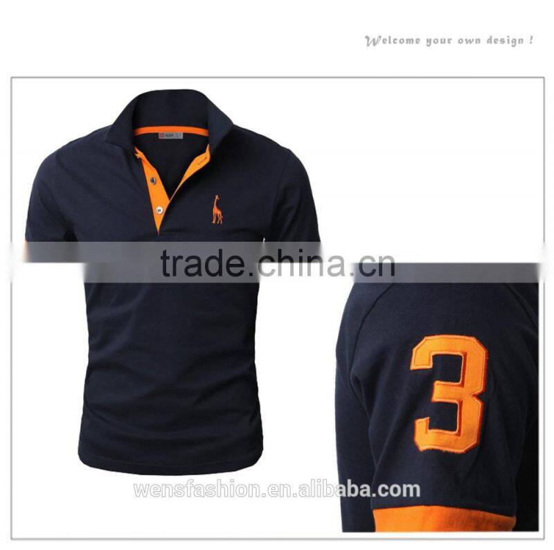 2016 Mens 100% Cotton short sleeve high quality polo shirts wholesale