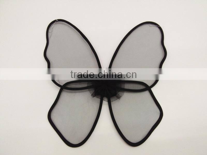 High quality 2014 net yarn material black angel butterfly wings wwholesale for sale