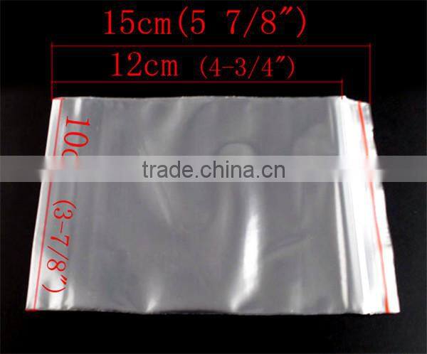 Custom Rectangle Transparent Plastic Zip Lock Bags