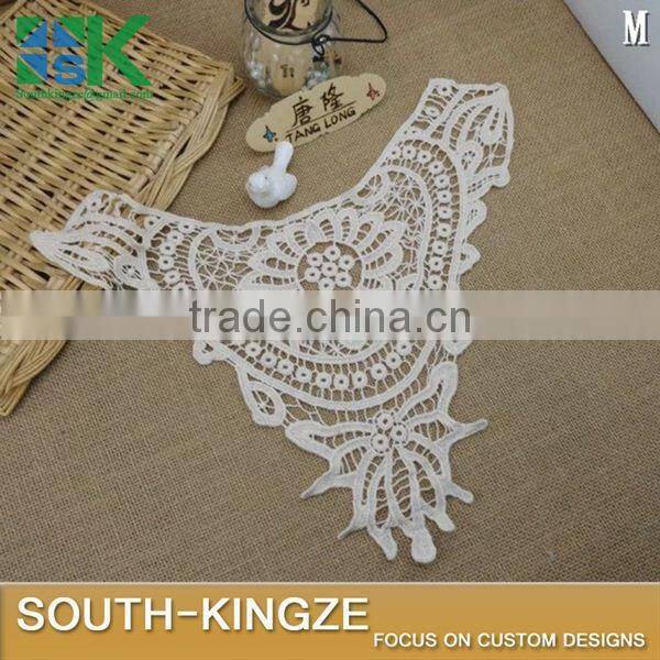New crochet sk collar Begei Embroidery Neckline Costume Decor Sewing Applique Craft Collar Lace Trim Soluble Cotton Lace Collar