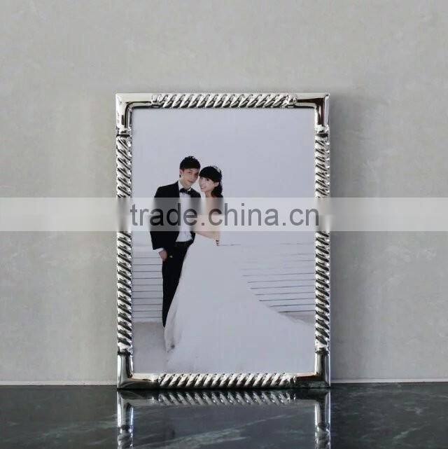 flower design sliver plate photo frame