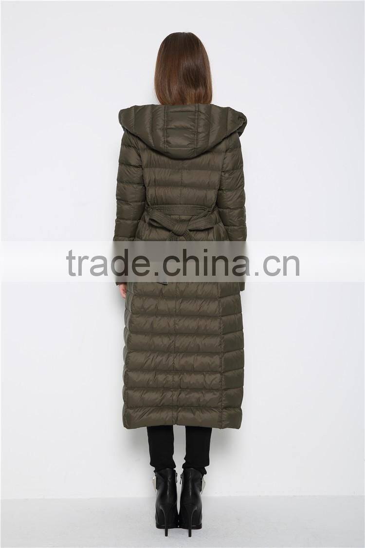 Direct From Factory Dark Green Wholesale Women Outdoor Down Jacket