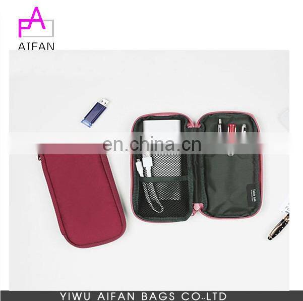 Travel Makeup Toiletry Case Digital Data Cable USB Organizer bag