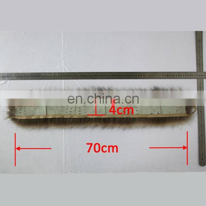 Genuine natural raccoon fur trim