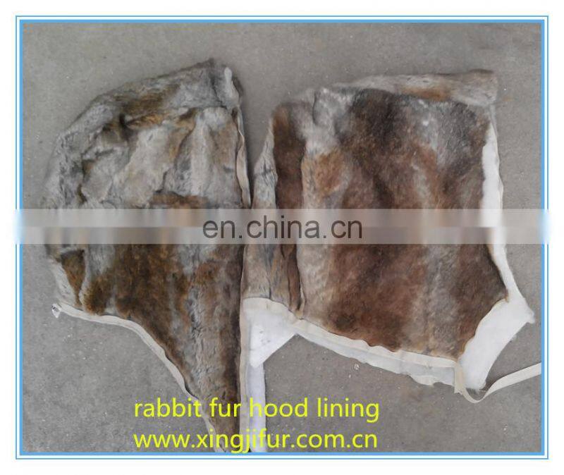 hare rabbit fur hood lining for jacket