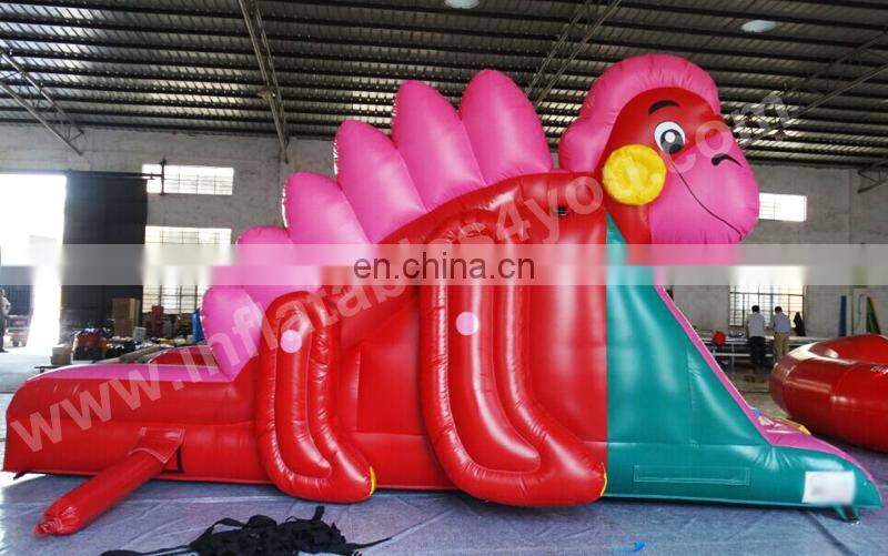Small dinosaur theme inflatable slide for kids