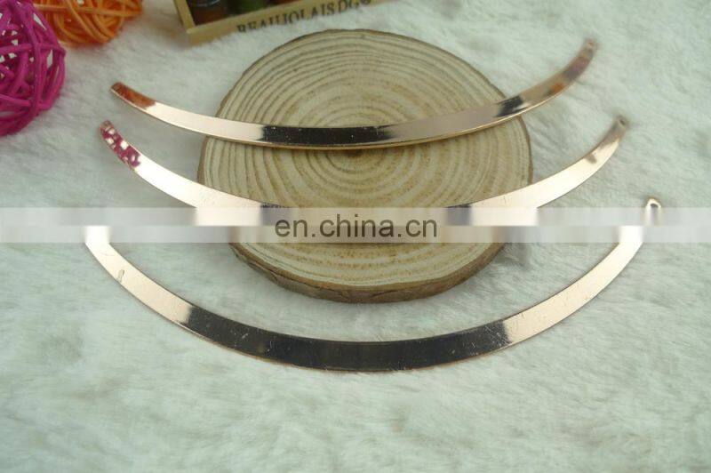 2015 half moon shape metal accessories decoration/garment accessories