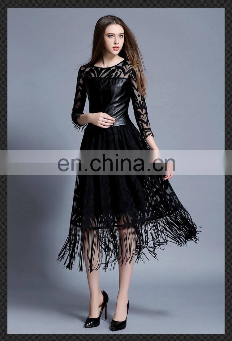 elegant custom-made sexy pu lace evening dresses for women