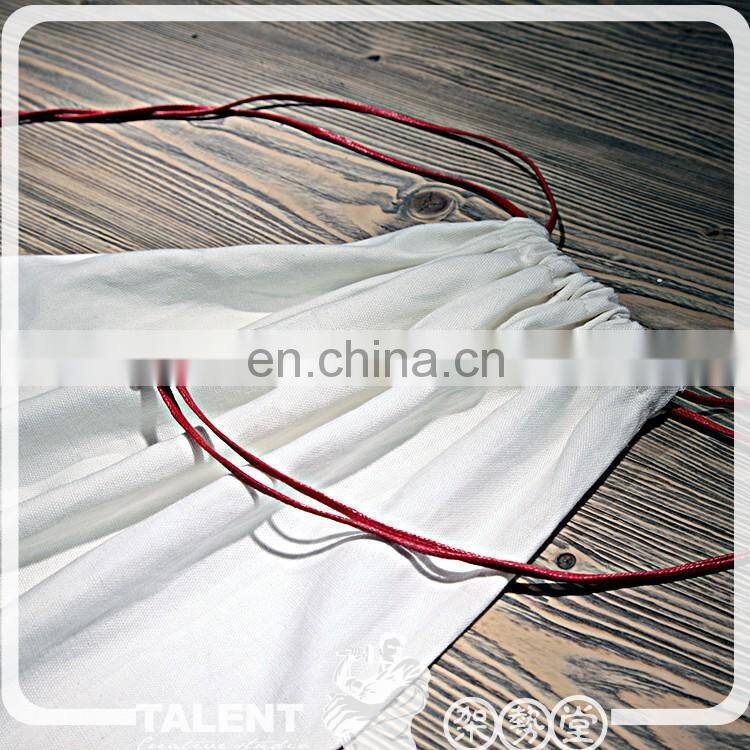 Custom embroidery logo plain ECO 100% pecent cotton organic Cloth cotton Cloth Drawing string Bag