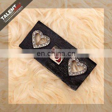 custom with hollwed-out metal leather patch for denim jeans